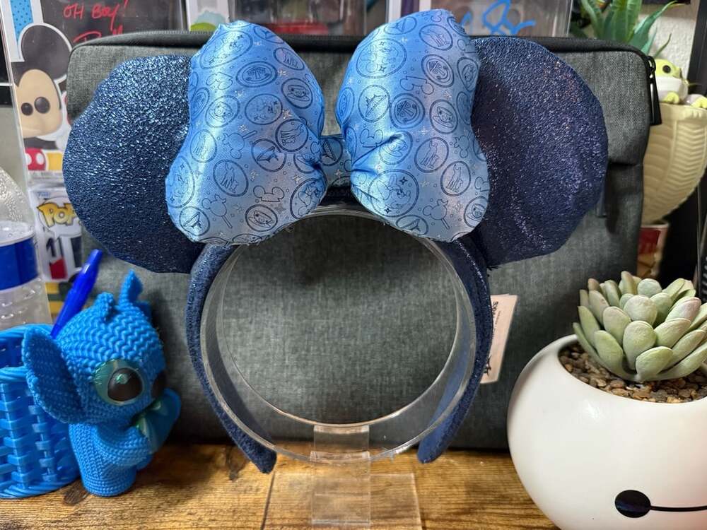 Disney Parks Minnie Mouse Ears Headband 2018 Icons Blue